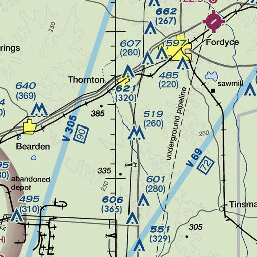 FAA VFR chart of Lost Creek, AR