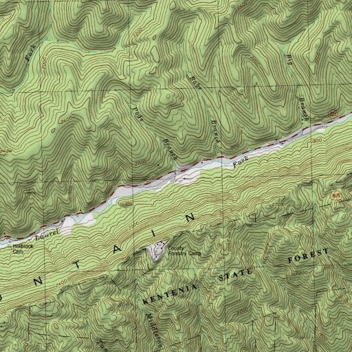 USGS 24K topo map of Pods Branch, KY