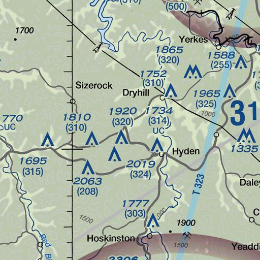 FAA VFR chart of Short Branch, KY