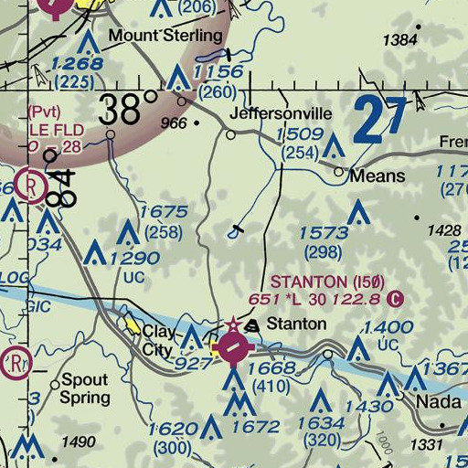 FAA VFR chart of Sid Calk Lake, KY