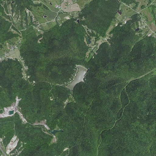 Aerial imagery of Sid Calk Lake, KY