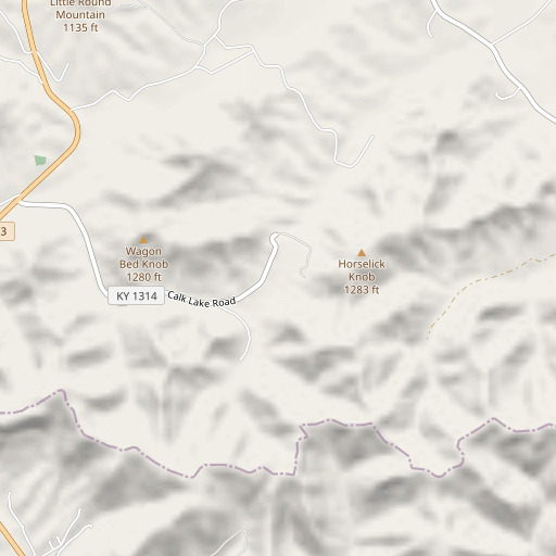 OpenStreetMap map of Sid Calk Lake, KY