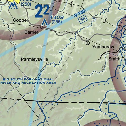 FAA VFR chart of The Pilot, KY