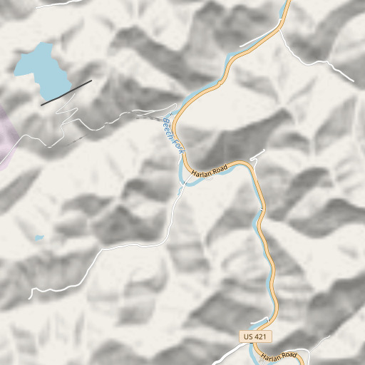OpenStreetMap map of Trace Branch, KY
