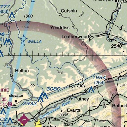 FAA VFR chart of Upper Abner Branch School, KY