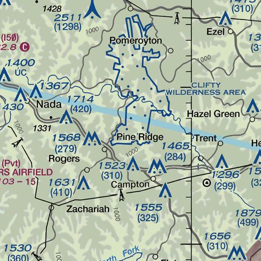 FAA VFR chart of Wildcat Trail, KY