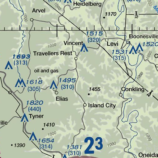 FAA VFR chart of Wilson Fork, KY