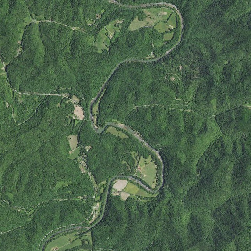 Aerial imagery of Wolf Branch, KY