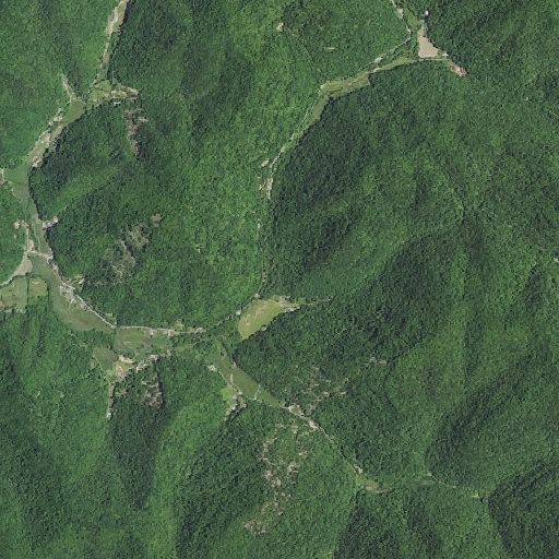 Aerial imagery of Mission School, KY