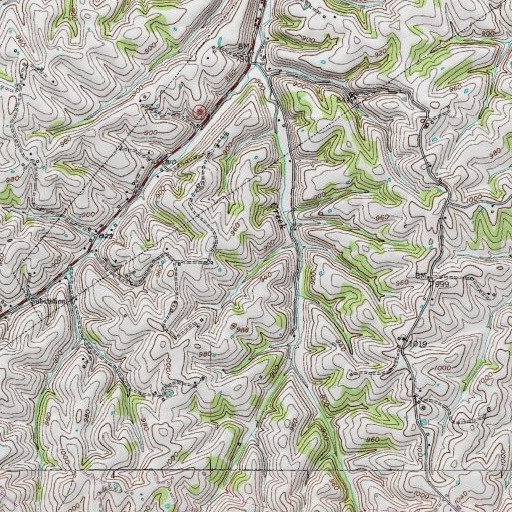 USGS 24K topo map of Garrard County, KY