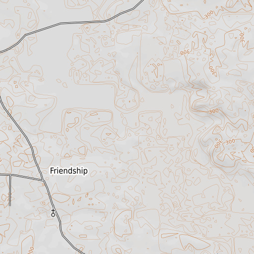 OpenTopoMap map of Mill Creek, AR