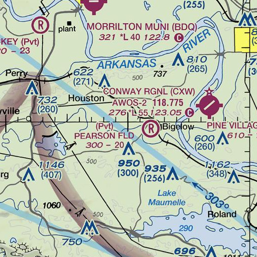 FAA VFR chart of Mill Creek, AR