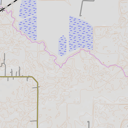 OpenTopoMap map of Mill Creek, AR