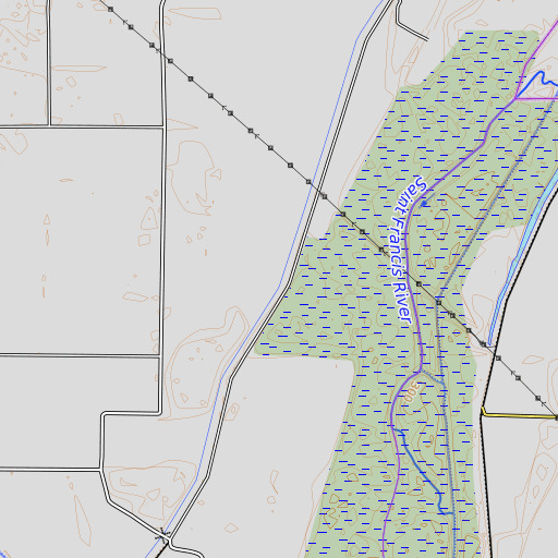 OpenTopoMap map of Mitchell Point, AR