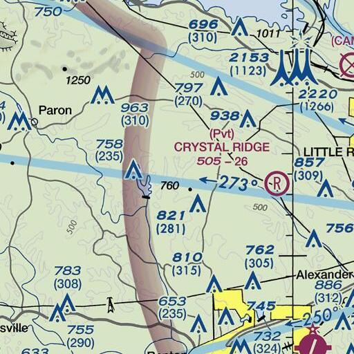 FAA VFR chart of Moore Branch, AR