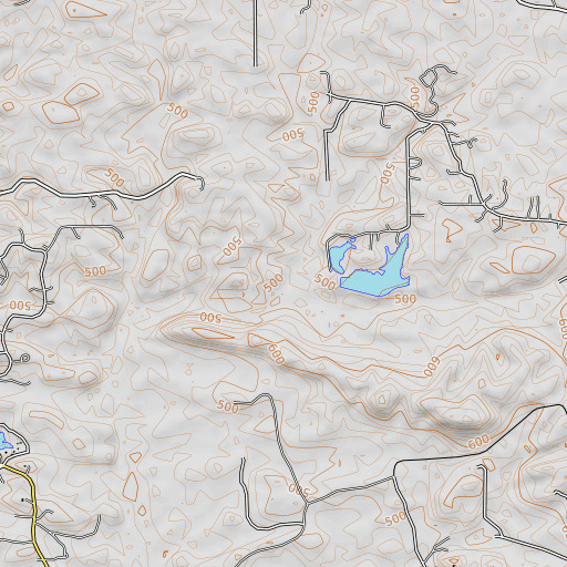 OpenTopoMap map of Moore Branch, AR