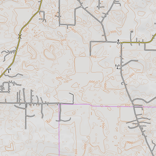 OpenTopoMap map of Moren Branch, AR