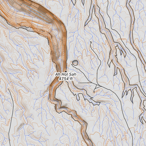 OpenTopoMap map of Ah Hol Sah, AZ