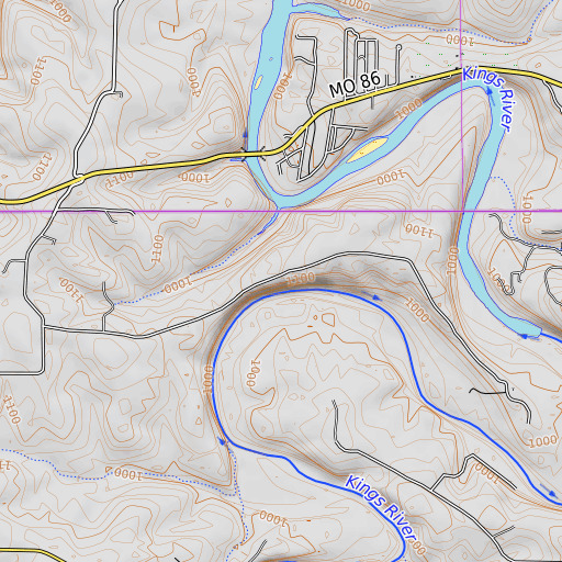OpenTopoMap map of Pine Bluff, AR
