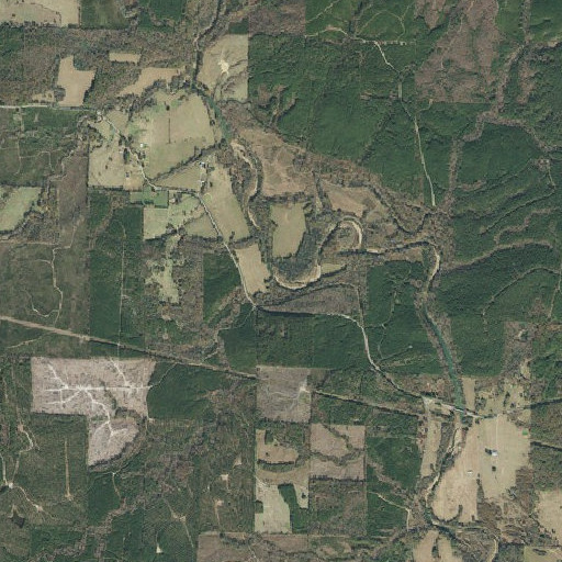 Aerial imagery of Pine Creek, AR