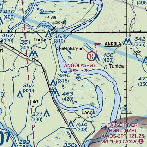 FAA VFR chart of Hog Point, LA