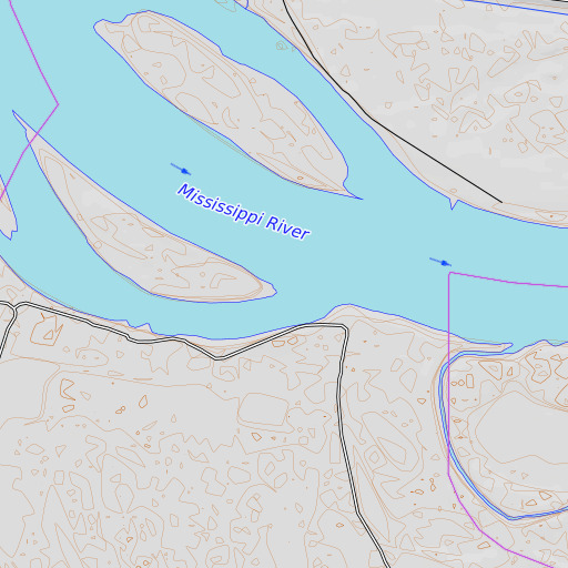 OpenTopoMap map of Hog Point, LA