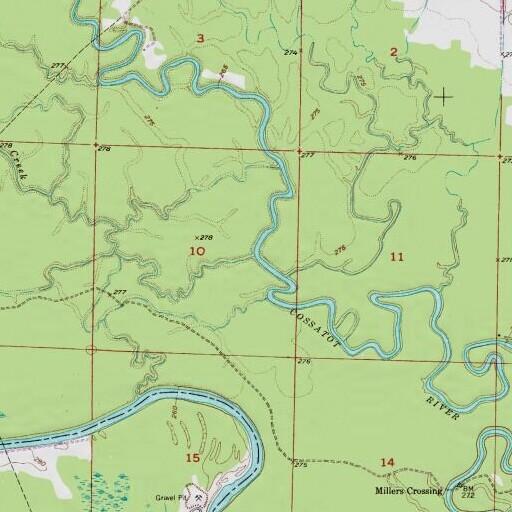 USGS 24K topo map of Pond Creek, AR