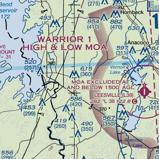 FAA VFR chart of Michael Branch, LA