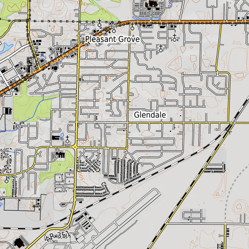 OpenTopoMap map of Prospect School, AR