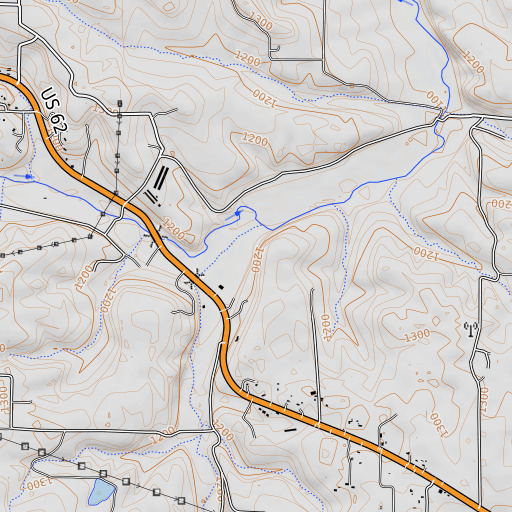 OpenTopoMap map of Reves Spring, AR