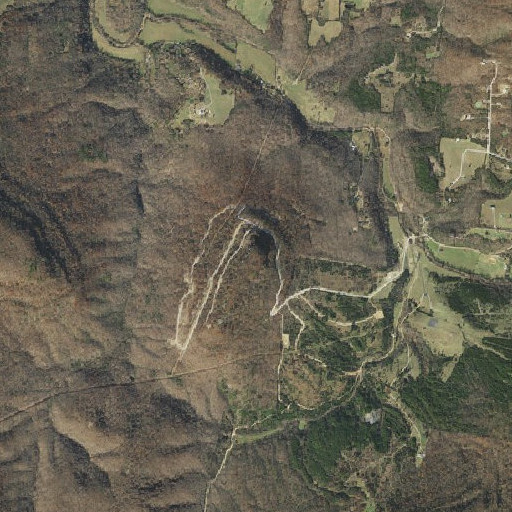 Aerial imagery of Round Mountain, AR