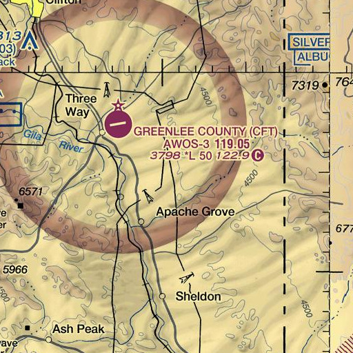 FAA VFR chart of Gus Spring, AZ