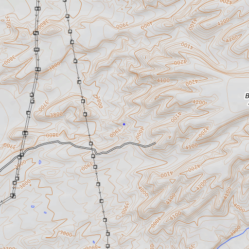 OpenTopoMap map of Gus Spring, AZ