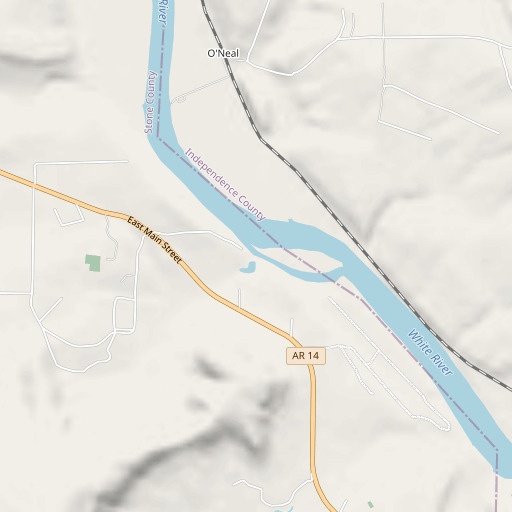 OpenStreetMap map of Salt Creek, AR