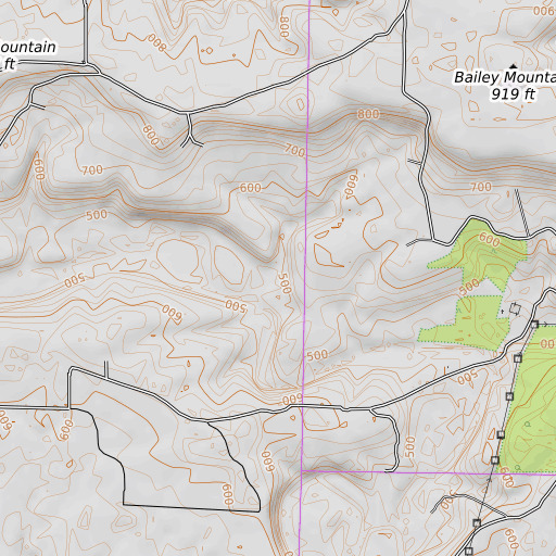 OpenTopoMap map of Sample Hollow, AR