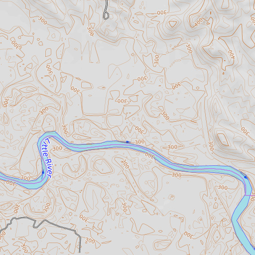 OpenTopoMap map of Sand Slough, AR
