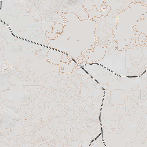 OpenTopoMap map of Sandy Creek, AR