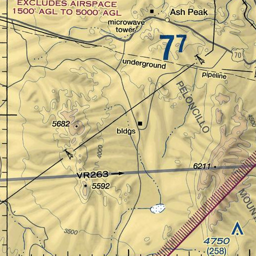 FAA VFR chart of Hackberry Ranch, AZ