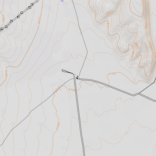 OpenTopoMap map of Hackberry Ranch, AZ