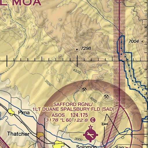 FAA VFR chart of Hackberry Spring, AZ