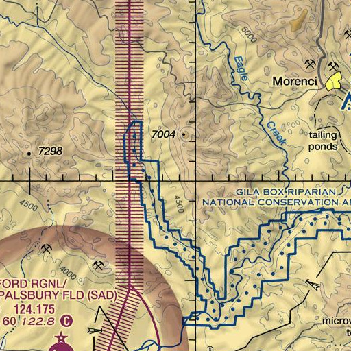 FAA VFR chart of Hackberry Spring, AZ