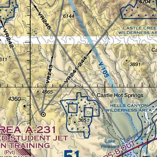 FAA VFR chart of Hackberry Spring, AZ