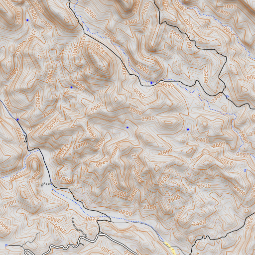 OpenTopoMap map of Hackberry Spring, AZ