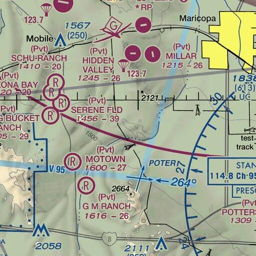 FAA VFR chart of Haley Hills, AZ