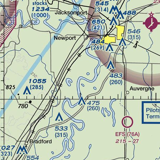FAA VFR chart of Stalcup Bend, AR