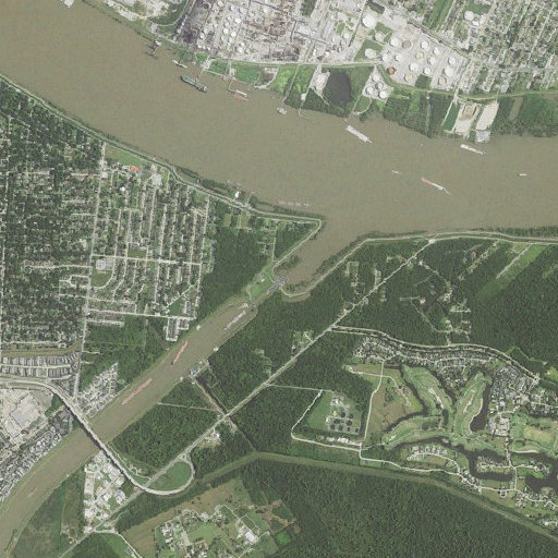 Aerial imagery of Algiers Lock, LA