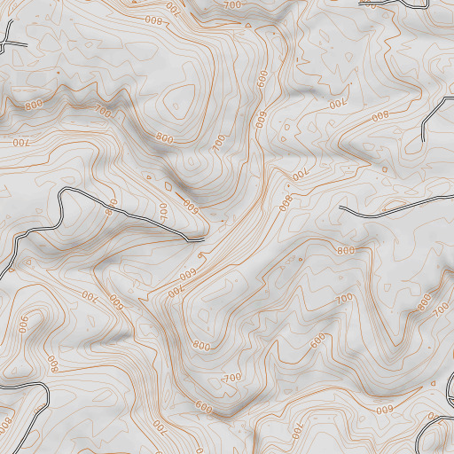 OpenTopoMap map of Sumac Creek, AR