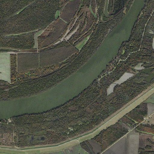 Aerial imagery of Sunflower Bend, AR