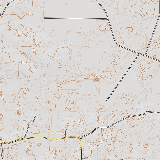 OpenTopoMap map of Thompson Creek, AR