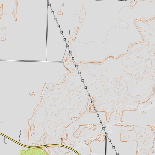 OpenTopoMap map of Turkey Creek, AR